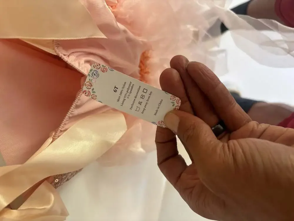 Girls Rose Gold Sequin and Blush Tulle Ruffle Tutu Dress